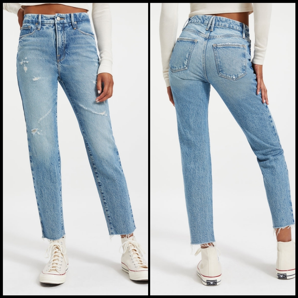 Good American The Weekender Jeans in Indigo 046